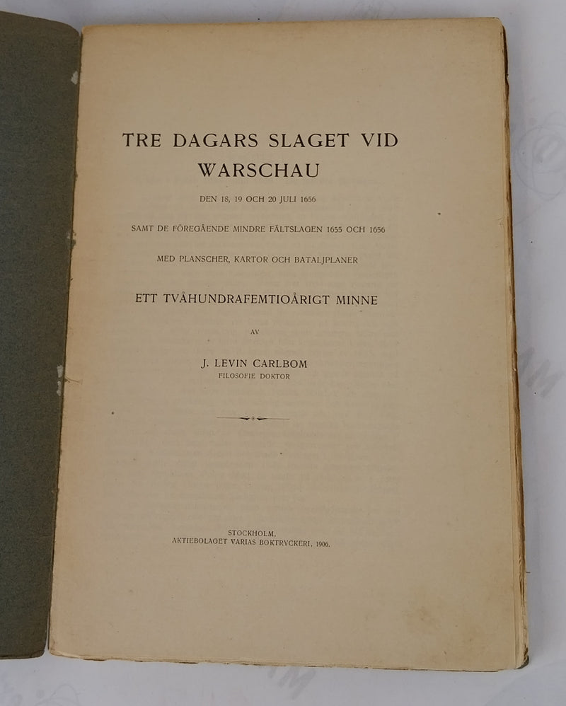 Tre dagars slaget vid Warschau den 18-20 juli 1656