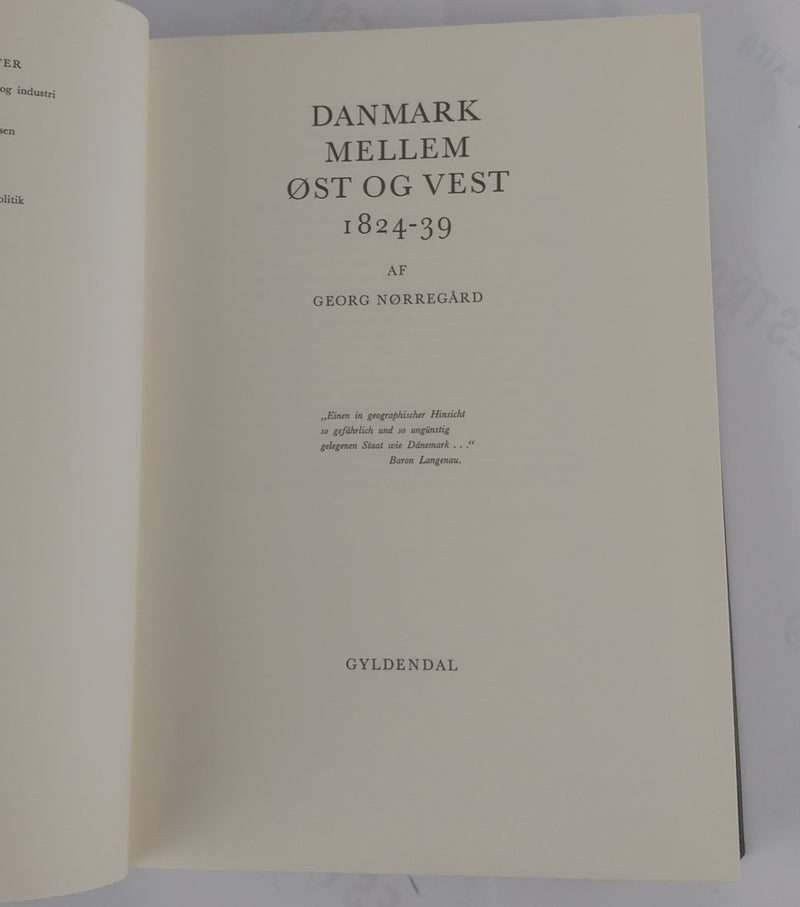 Danmark mellem Øst of Vest 1824-39