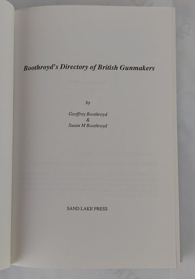 Boothroyd's Directory of British Gunmakers