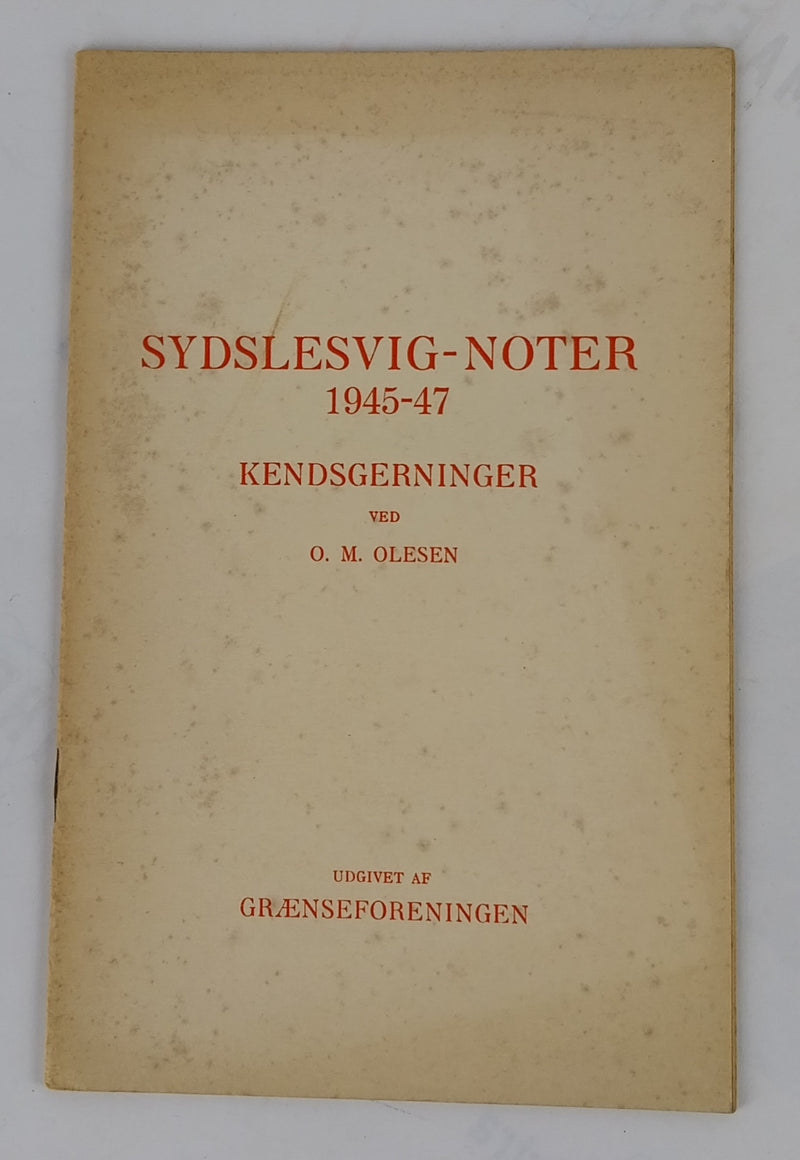 Sydslesvig-Noter 1945-47